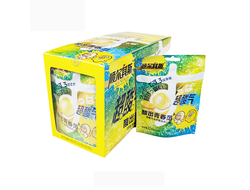 Леденцы Shunerqsi в кислой обсыпке с шипучкой внутри со вкусом сочного лимона