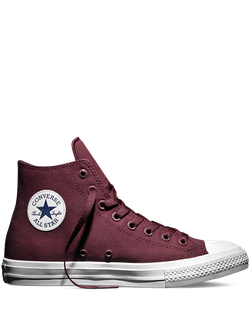 кеды converse бордовые высокие ол стар 2, конверс II фото