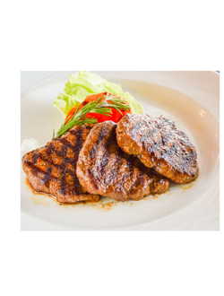 Медальоны по-Швейцарски со свежими овощами