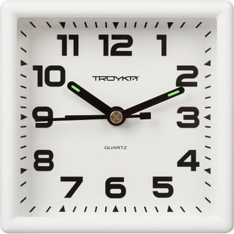 Часы Будильник, пластиковый 95x95мм, с сигналом 0810801