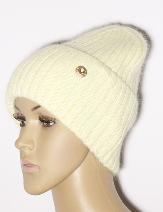 Шапка женская  "Резинка широкая Ангора" 11600  бирюзовая, бежевая, фисташка, ваниль, чёрная