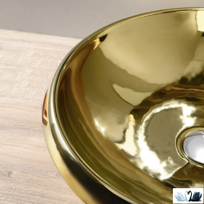 Накладная раковина круглая 45 см Mono Creavit Золотого цвета