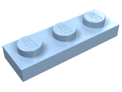 Plate 1 x 3, Bright Light Blue (3623 / 6372138)