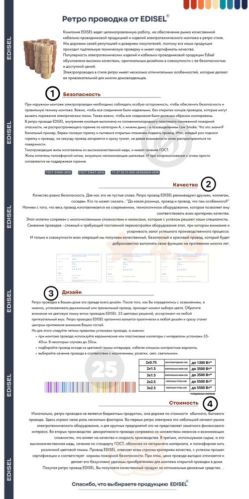 Ретро провдка EDISEL