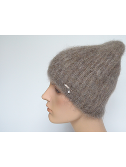 Шапка мохеровая вязаная темно-бежевая Vizio Италия 9020 CYO фото