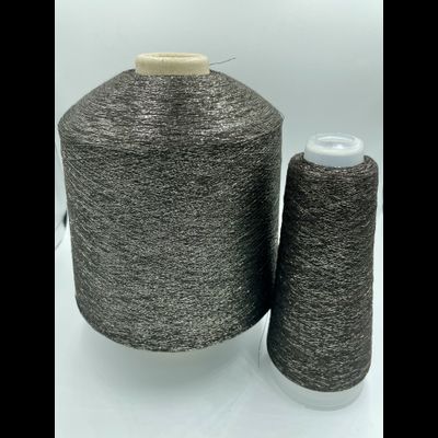 TORCITURA di DOMASO BACH LUREX  люрекс 1/ 34000 65% ВИСКОЗА 35% PL  (вес 50 грамм, длина 1700 метров) цв.204 серебро на чёрном