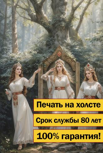 Славянские картины на холсте Встреча ЖИВЫ-ВЕСНЫ