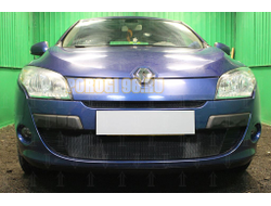Защита радиатора Renault Megane III 2009-2012 black верх