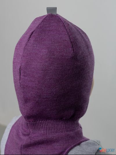Шапка-шлем 20101-01 с утеплителем, х/б подклад, пурпур 48-50
