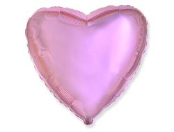 Фольгированное сердце светло-розовое