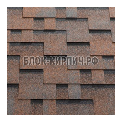 Гибкая черепица Katepal rocky медный отлив