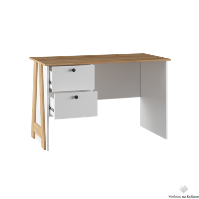 Теодора Стол письменный 2Я ПВШ Белый/Дуб крафт