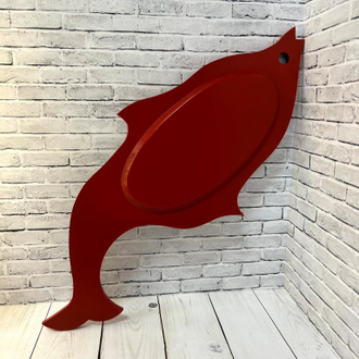 Тарелка для рыбы Окунь 400*170 мм роспись Хохлома