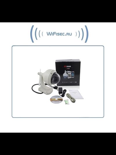 VStarcam C7833WIP(x4)-H - уличная поворотная WiFi/LAN видеокамера с DVR. HD (zoom 4-x) до - 25 град.С.