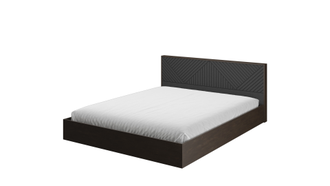 Кровать Копенгаген  с подъемным механизмом, венге/черный матовый