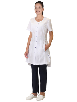 Халат укороченный -ДИАНА" женский белый