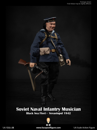 ПРЕДЗАКАЗ - Матрос Черноморского флота 1942 г - Коллекционная ФИГУРА 1/6 Soviet Naval Infantry Musician Black Sea Fleet Sevastopol 1942 (FP021B) - Facepoolfigure ?ЦЕНА: 24600 РУБ.?