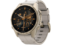 Garmin Fenix 8 43mm Amoled Sapphire Soft Gold with Limestone Leather Band (010-02903-40)