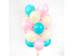 Телесные, мятные и розовые шары