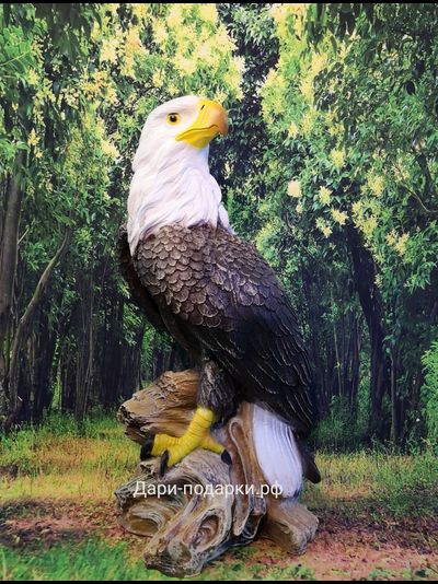 ОРЕЛ гордый  - символ власти, могущества, непобедимости и силы. 60*30см  4,5кг  полистоун Россия 4764/015012*