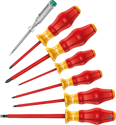 Набор отверток Wera Kraftform Comfort VDE1160 i/7 с индикатором напряжения WE-031575