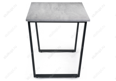 Стол Лота Лофт 120 25 мм бетон / черный матовый
