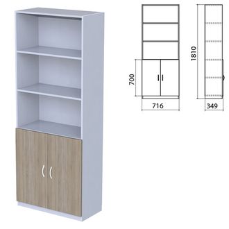 Шкаф полузакрытый "Бюджет", 716х349х1810 мм, дуб сонома