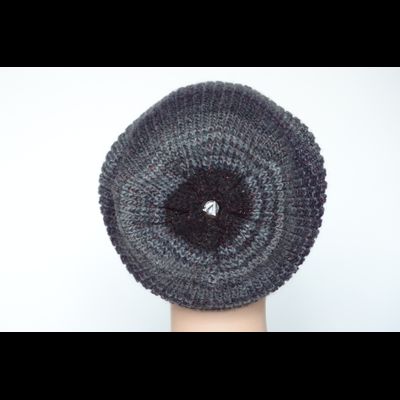 Итальянская шапка с украшениями Сваровски Vizio 5833 серая