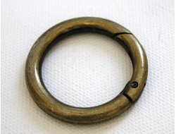 кольцо-карабин антик