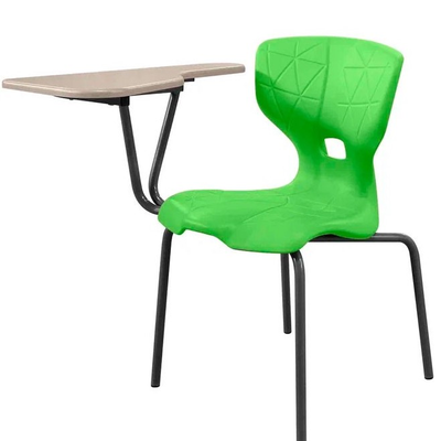 Школьный стул ШС12 с пюпитром (единое сиденье и спинка с 3D рисунком) цвет пластика зеленый