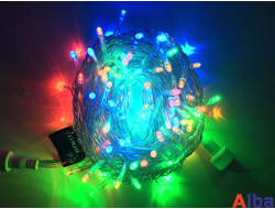 Гирлянда-Нить 10 м, 24В, МУЛЬТИ, IP54 ПВХ, мерцание