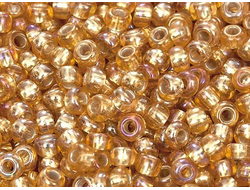 БИСЕР PRECIOSA 10/0 - 50г - 17059 ПРОЗРАЧНЫЙ С СЕРЕБРЯНОЙ ЛИНИЕЙ ВНУТРИ РАДУЖНЫЙ ЗОЛОТИСТЫЙ