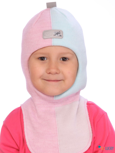 Шапка-шлем  21101-03, цвет розовый,бирюзовый р. 50-52