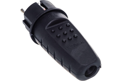 Вилка UNIVersal прямая c/з каучук 16А 250В IP44 (еврослот) 602227
