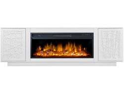 Линейный электрокамин Майами WT с очагом Vision 42 LOG LED