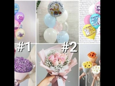 На выбор один из наборов букет+фонтан