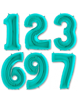 Цифра фольгированная с гелием Тиффани 102см