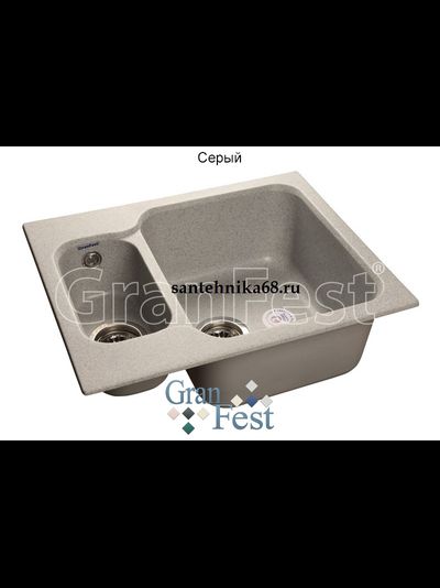 Керамическая мойка Granfest Гранфест STANDART GF-S615K реверсивная 2 секционная мойка
