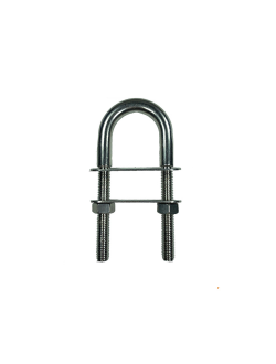 Скоба U-образная усиленная Huifeng Rigging HF-7041-100 100х45мм M8 с двойной планкой и гайками из нержавеющей стали