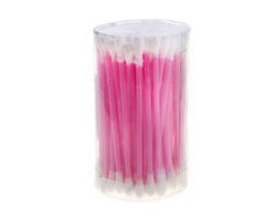 Ватные палочки розовые, 80 шт