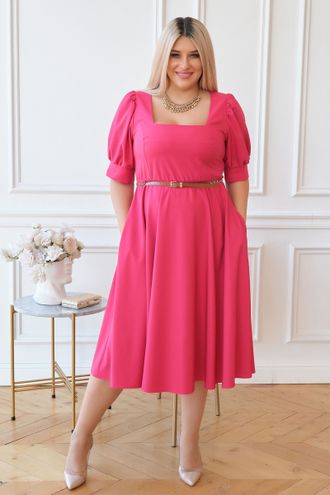 Женская одежда - Вечернее, нарядное платье приталенного силуэта арт. 1253 (цвет розовый) Размеры 52-56