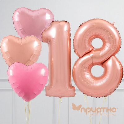 СЕТ ИЗ ВОЗДУШНЫХ ШАРИКОВ &quot;Rose Gold&quot;