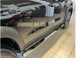 Пороги труба с проступью d76 для Haval Dargo X 2023-