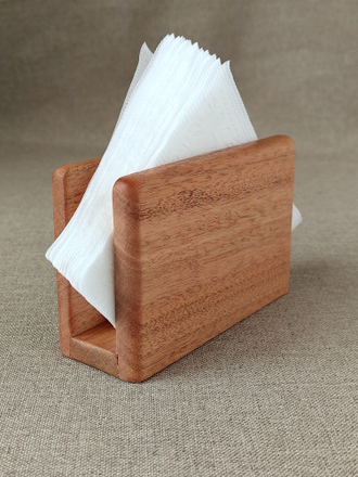 Салфетница из массива красного дерева