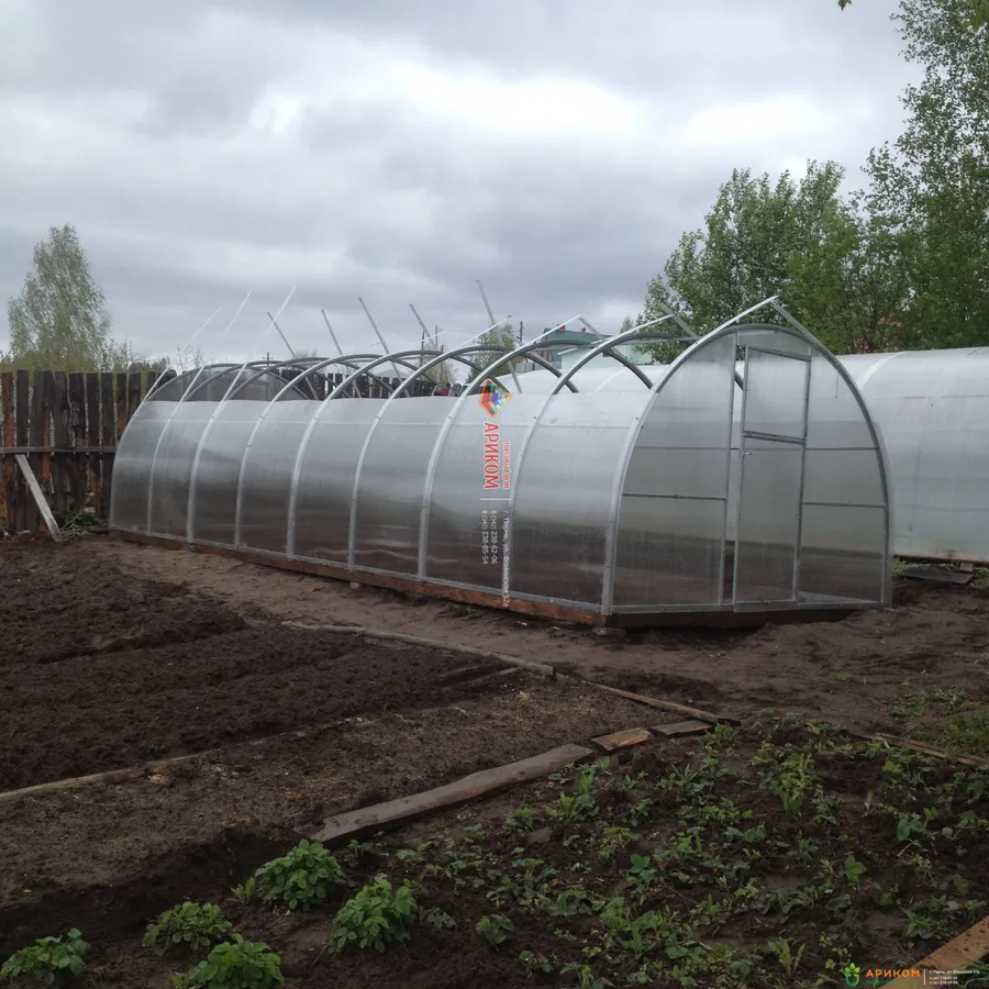 Теплица из сотового поликарбоната с раздвижной крышей от Ариком в Перми и Кунгуре