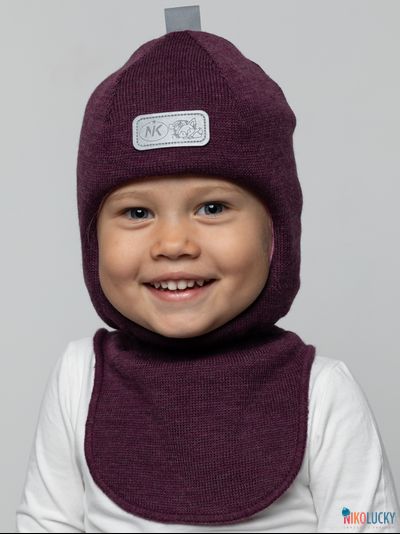 Шапка-шлем "NK"   20101-01, цвет сливовый р. 48-50