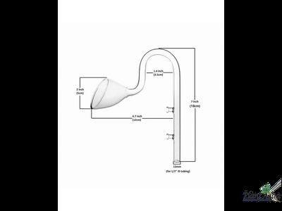 Выход Lily Pipe 13 мм из стекла