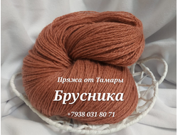 Акрил двухслойный. Цвет: Брусника. Вес 1 кг