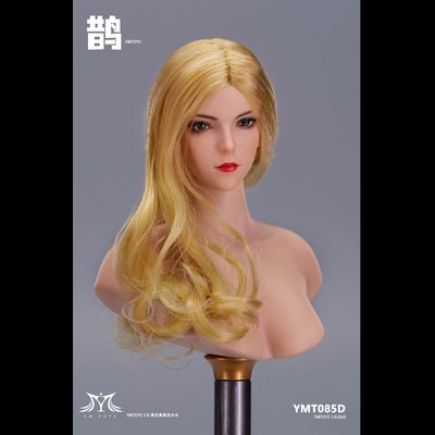 Женская голова (скульпт) с длинными светлыми волосами - 1/6 scale Asian Female Head Sculpt Que Magpie (YMT085D) - YMTOYS