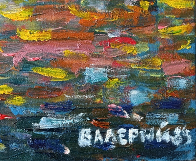 "Зима" картон масло Павлычев С.А. 1980-е годы